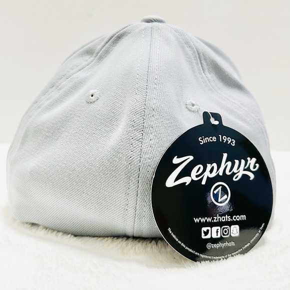 Zephyr‎ LSU Tigers Script Patch Hat Cap Stretch Flex Large Light Gray NCAA - Picture 4 of 5